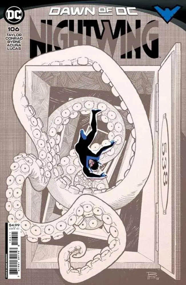 Giant octopus tentacles on Nightwing #106 Cover A Bruno Redondo for trading cards