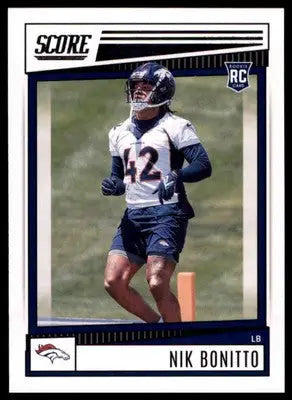 Nik Bonitto Rookie 2022 Score #317 Denver Broncos - Football Card Single