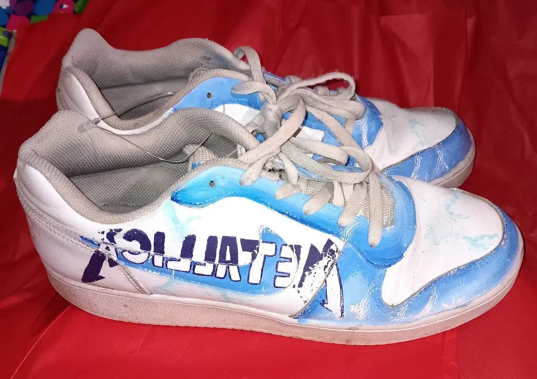 Nike Air Force 1 Custom Metallica Sneakers US Size!2 Pre-Owned - Apparel