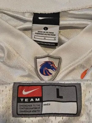 Nike Boise State Football Jersey Mens L White #20 Broncos College Team Replica - Apparel