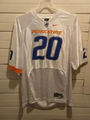 Nike Boise State Football Jersey Mens L White #20 Broncos College Team Replica - Apparel