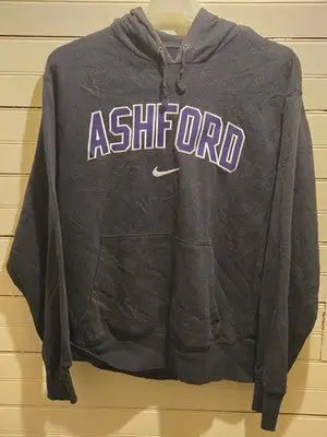 Nike Hoodie Mens XL Ashford Pullover Navy Swoosh Logo Sweatshirt Kangaroo Pocket - Apparel