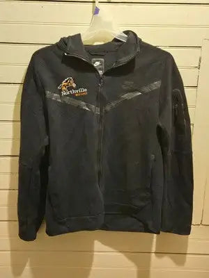 Nike Jacket Mens L Black Full Zip Hooded Northville Mustangs Team Embroidered - Apparel