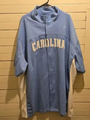 Nike Jordan Jacket Mens 4XL Carolina Light Blue Button Front Pullover Elite - Apparel