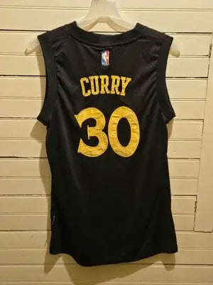 Nike NBA Jersey Mens XL Stephen Curry 30 Golden State Warriors Black Authentic - Apparel