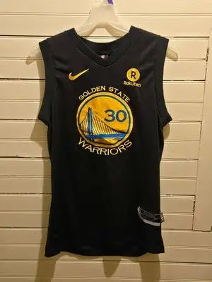 Nike NBA Jersey Mens XL Stephen Curry 30 Golden State Warriors Black Authentic - Apparel