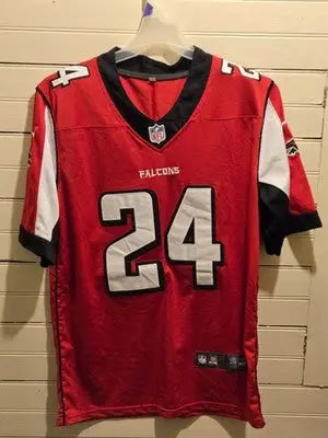 Nike NFL Jersey Mens S Freeman 24 Atlanta Falcons Red Replica Sewn Name Number - Apparel