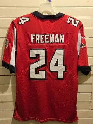 Nike NFL Jersey Mens S Freeman 24 Atlanta Falcons Red Replica Sewn Name Number - Apparel