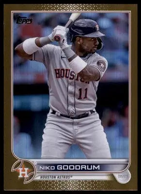 Niko Goodrum 2022 Topps Update Gold Foil #US157 Houston Astros - Baseball Card Single
