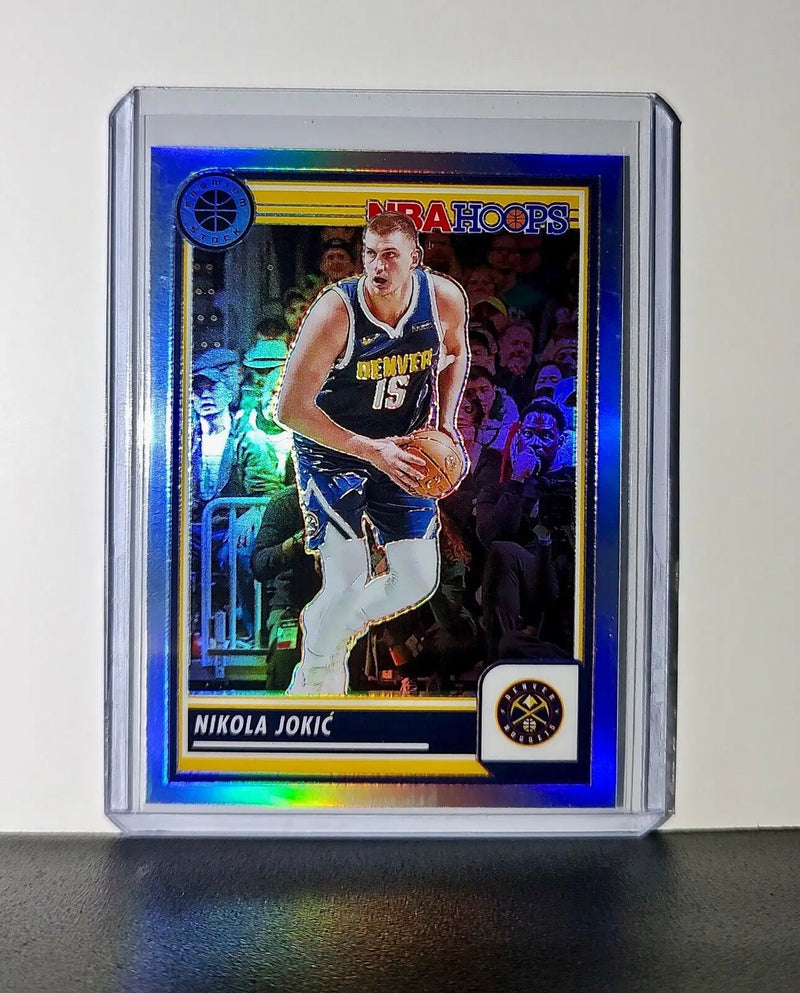 Nikola Jokic 2023-24 Panini Premium Stock NBA Hoops #1 Prizm Refractor Nuggets - Basketball Card Single