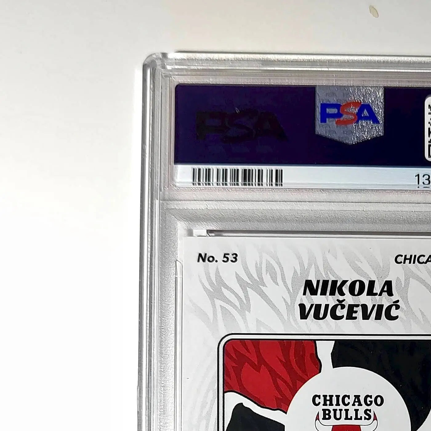 Nikola Vučević 2024-25 Panini NBA #53 Sticker 100/100 Red Foil PSA 7 NM