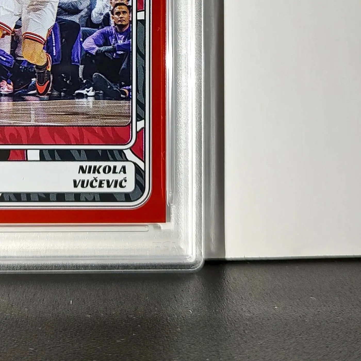 Nikola Vučević 2024-25 Panini NBA #53 Sticker 100/100 Red Foil PSA 7 NM