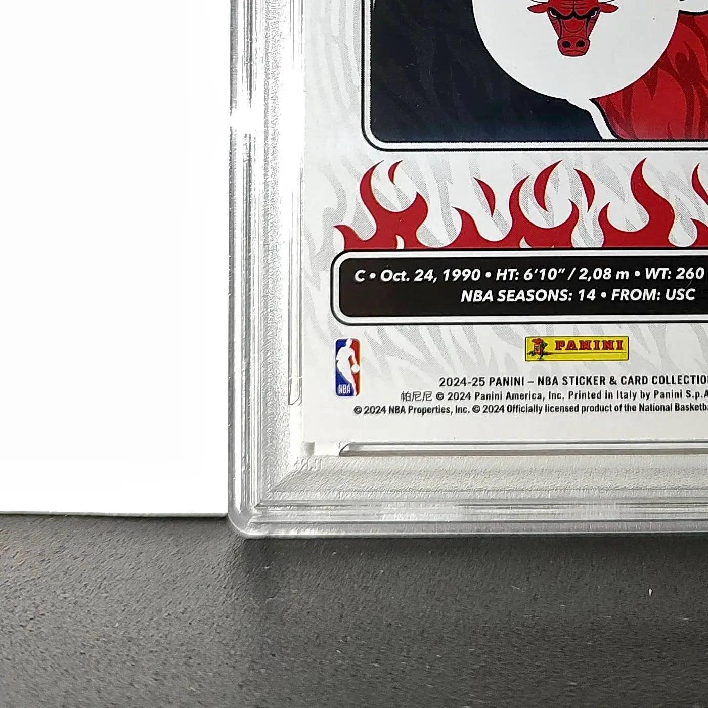 Nikola Vučević 2024-25 Panini NBA #53 Sticker 100/100 Red Foil PSA 7 NM