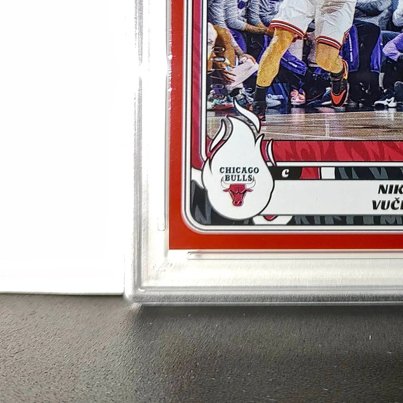 Nikola Vučević 2024-25 Panini NBA #53 Sticker 100/100 Red Foil PSA 7 NM
