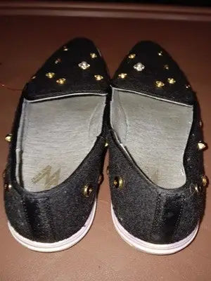 Nine West Women’s Shutout Black Fabric Loafer Flat Shoes 6.5M Pre-Owned