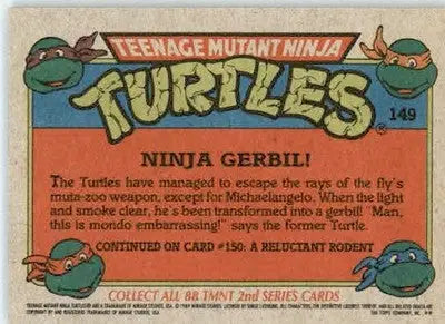 Ninja Gerbil! - 1989 Topps Teenage Mutant Ninja Turtles - #149 - Non_sport - Non-Sports Card Single