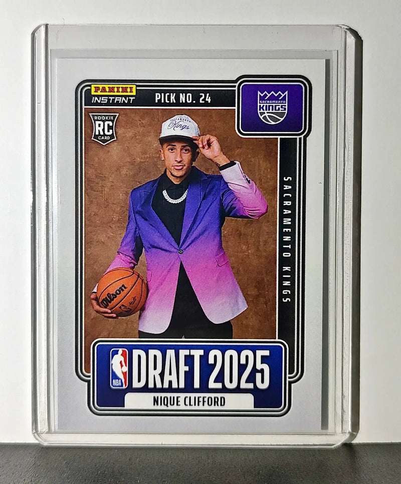 Nique Clifford Rookie 2025-26 Panini NBA #23 Draft Night Card Sacramento Kings - Basketball Card Single