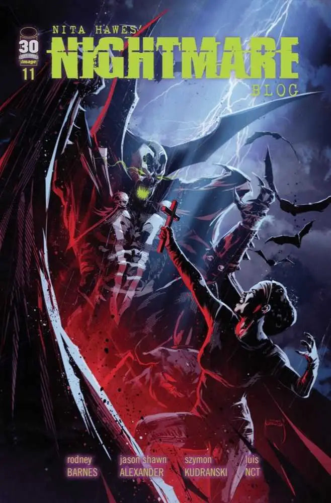 Nita Hawes Nightmare Blog #11 Cover C Spawn Variant with dramatic action pose