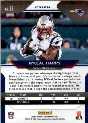 N’Keal Harry - 2020 Panini Prizm - #23 - Prizm Lazer Football - Football Card Single