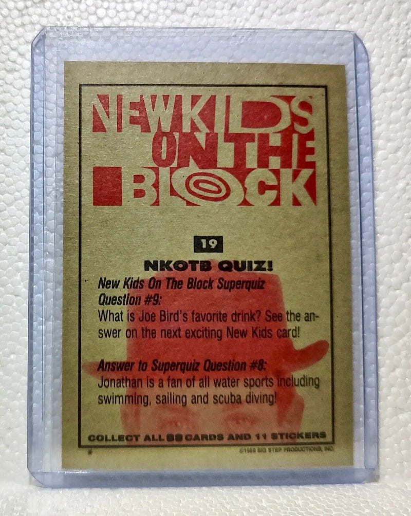 Nkotb Quiz! 1989 New Kids on the Block #19 Trading Card - Entertainment Card Single