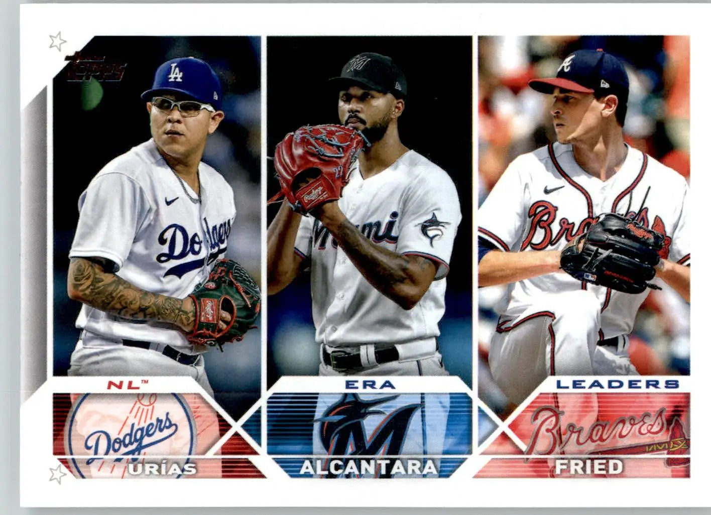 NL ERA Leaders - Urías Alcantara Fried - 2023 Topps - #211 - Baseball - Baseball Card Single