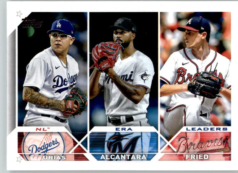 NL ERA Leaders - Urías Alcantara Fried - 2023 Topps - #211 - Baseball - Baseball Card Single