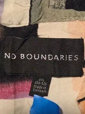 No Boundaries Shirt Mens 2XL Photo Collage Graphic Print Short Sleeve Button Up - Apparel