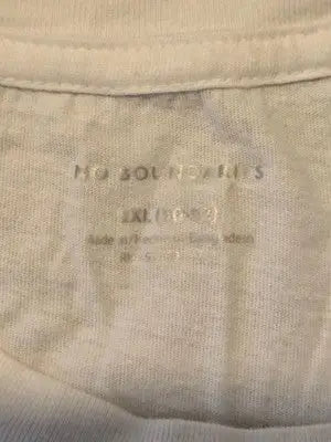 No Boundaries Tank Top Men’s 2XL Oversized Muscle Sleeveless Raw Edge White Tee - Apparel
