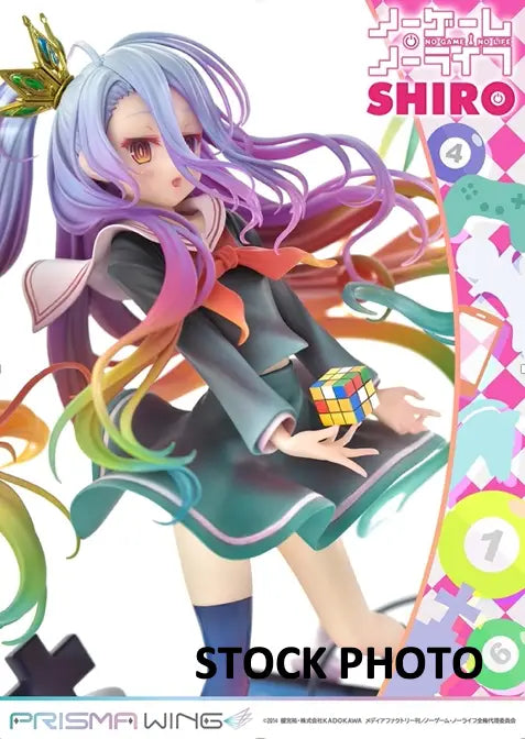 Shiro anime figure with Rubik’s cube from NO GAME NO LIFE PRISMA WING series