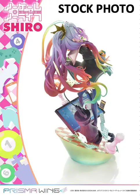 Shiro anime figurine from NO GAME NO LIFE PRISMA WING series, life prisma wing collectible