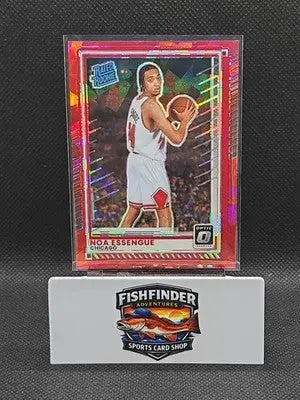 NOA ESSENGUE 2025-26 DONRUSS OPTIC RATED ROOKIE #6 RED CRACKED ICE BULLS - Basketball Card Single