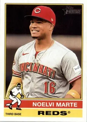 Noelvi Marte - 2025 Topps Heritage - #43 - Baseball - Baseball Card Single