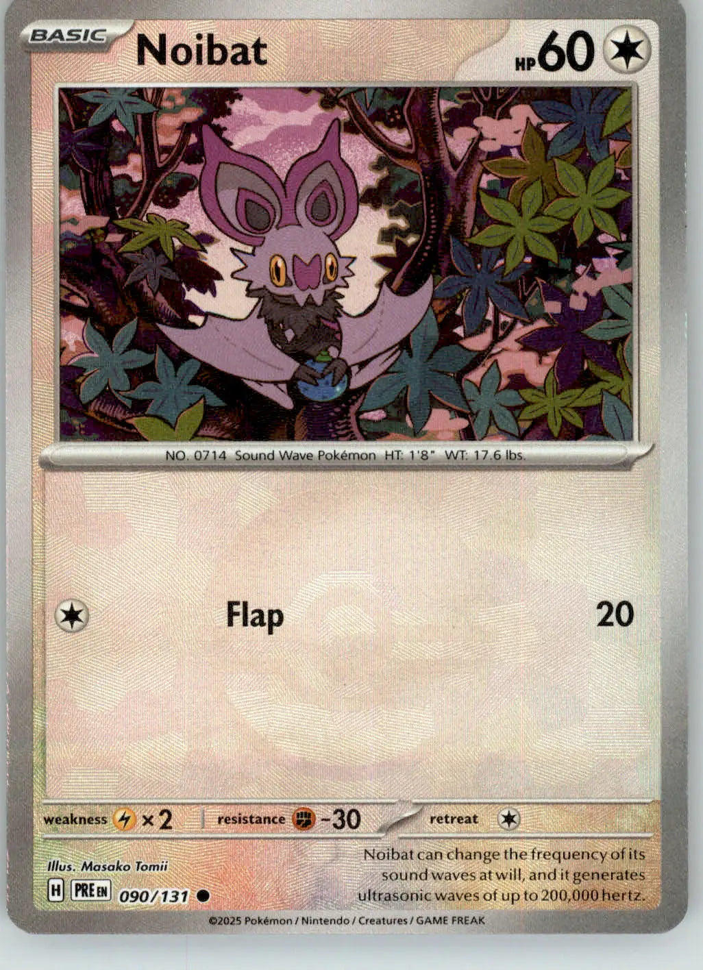 Noibat - Poke Ball Pattern - Prismatic Evolutions - 090/131 - Holo NM Pokemon