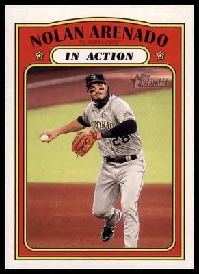 Nolan Arenado 2021 Topps Heritage #314 Colorado Rockies - Baseball Card Single