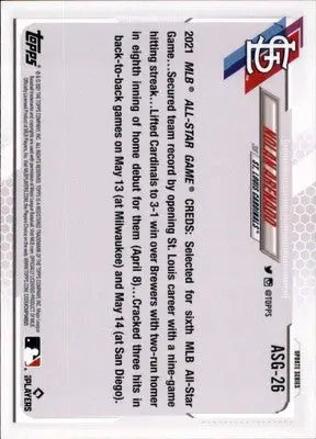Nolan Arenado 2021 Topps Update 2021 MLB All-Stars #ASG-26 St. Louis Cardinals - Baseball Card Single