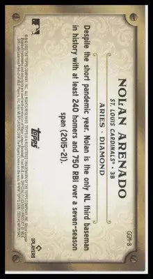 Nolan Arenado 2022 Topps Gypsy Queen Gypsy Gems Minis #GGM-8 St. Louis Cardinals