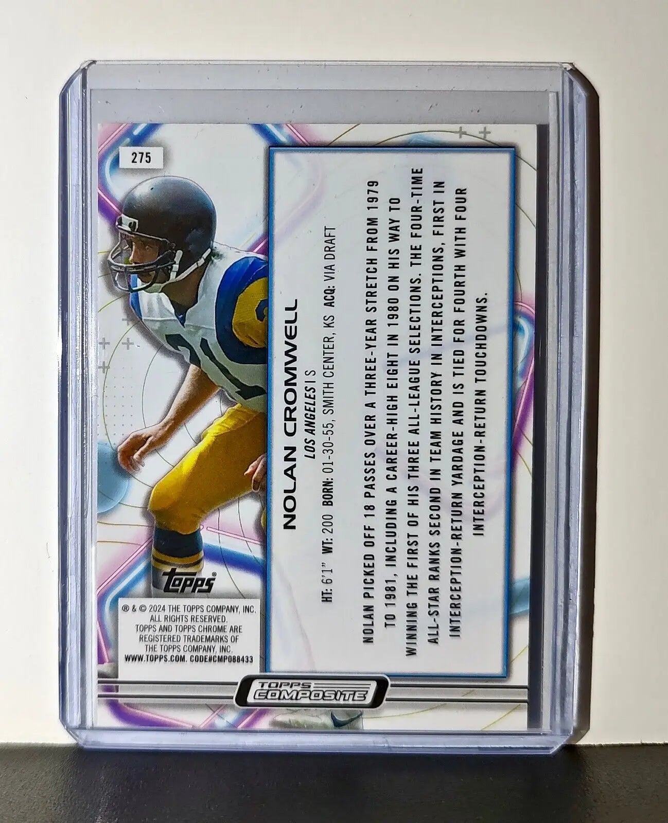 Nolan Cromwell 2023 Topps Chrome Cosmic NFL #275 Card Los Angeles Rams - Football Card Single