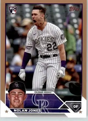 Nolan Jones - 2023 Topps Update - #US85 - Gold #/2023 SN Baseball - Baseball Card Single