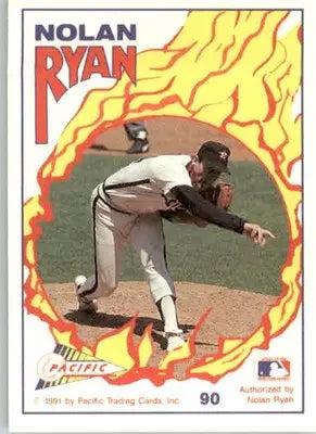 Nolan Ryan - 1991 Pacific Nolan Ryan Texas Express I - #90 - Baseball - Baseball Card Single