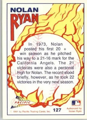 Nolan Ryan - 1992 Pacific Nolan Ryan Texas Express II - #127 - Baseball - Baseball Card Single
