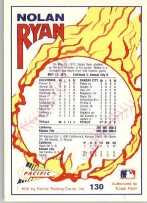 Nolan Ryan - 1992 Pacific Nolan Ryan Texas Express II - #130 - Baseball - Baseball Card Single