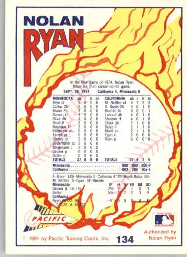 Nolan Ryan - 1992 Pacific Nolan Ryan Texas Express II - #134 - Baseball - Baseball Card Single