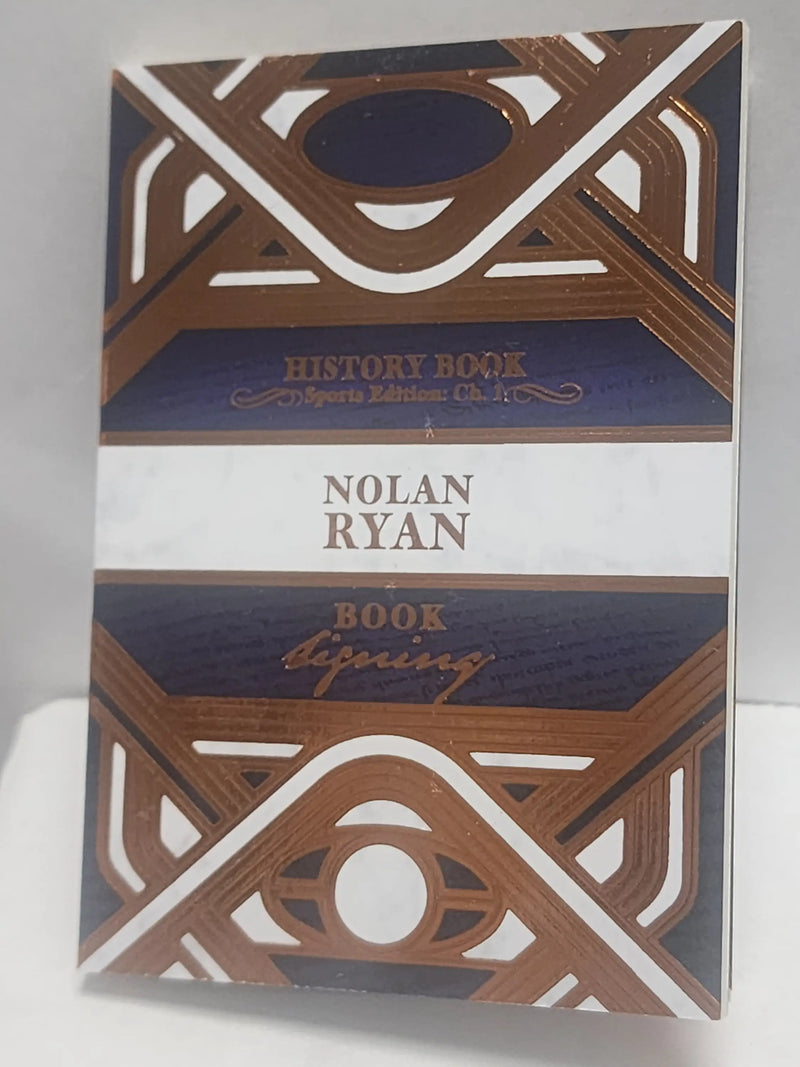 Nolan Ryan 2023 Leaf History Book Jersey Auto Bookley #6/25 - Baseball Card Single