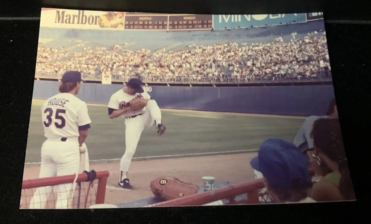 Nolan Ryan 8/22/1990 Texas Rangers Mariners Pre-Game Type 1 Photo Bullpen Shot - Sports Memorabilia