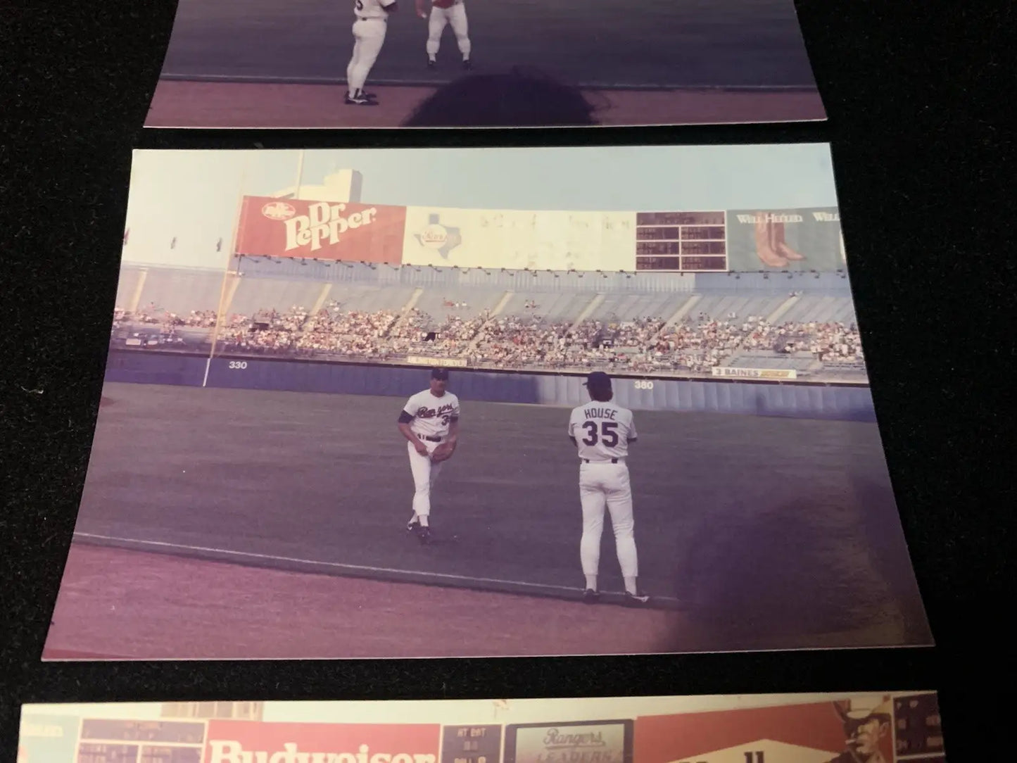 Nolan Ryan 8/22/1990 Texas Rangers Mariners Pre-Game Type 1 Photo Lot 3 SnapShot - Sports Memorabilia