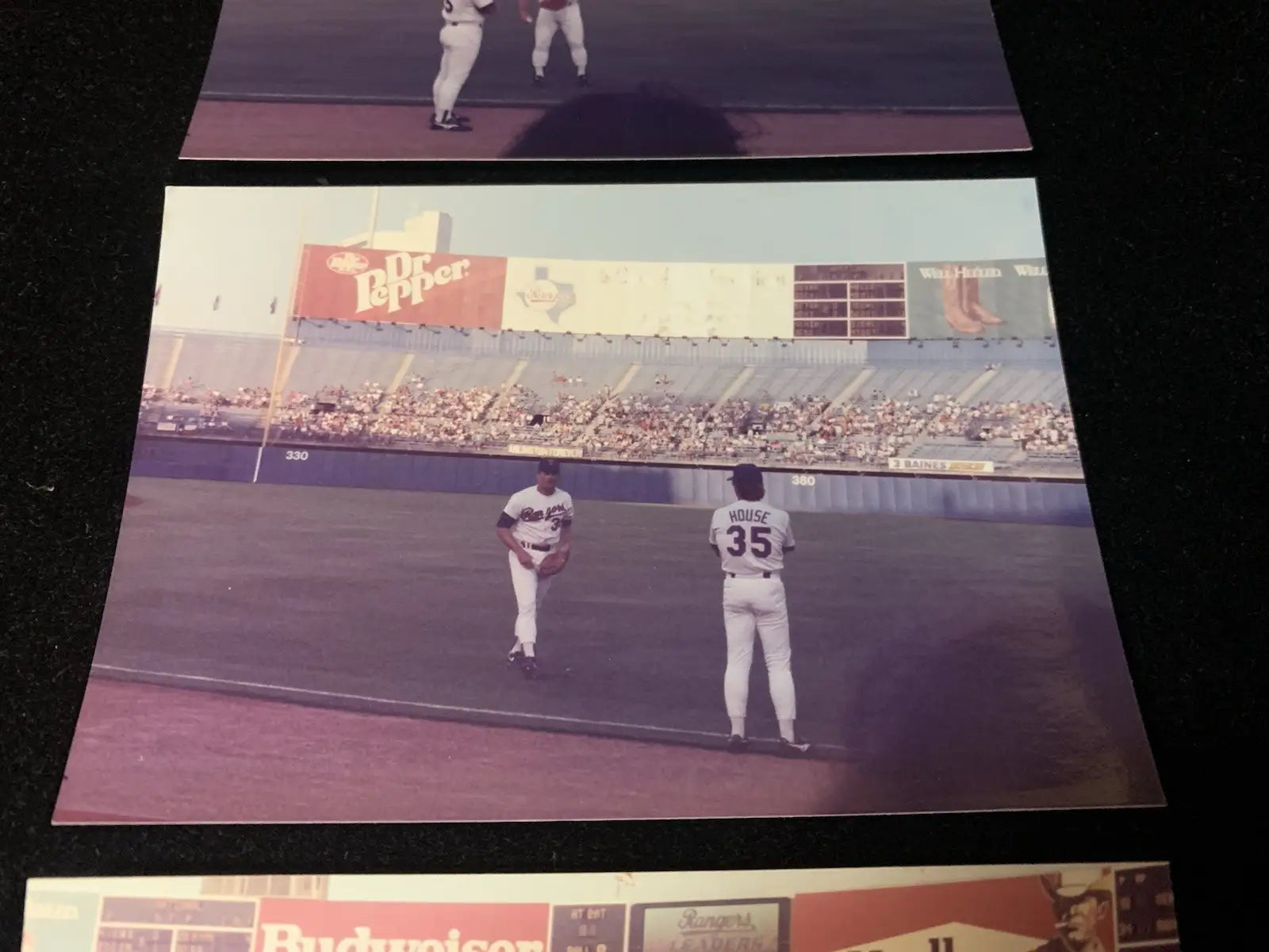 Nolan Ryan 8/22/1990 Texas Rangers Mariners Pre-Game Type 1 Photo Lot 3 SnapShot - Sports Memorabilia