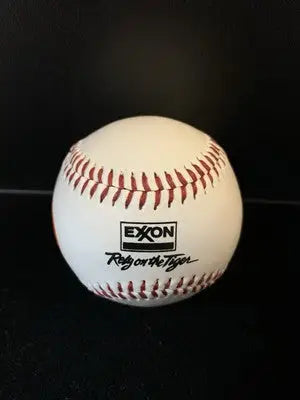 White baseball with red stitching commemorating Nolan Ryan Day September 29 1996