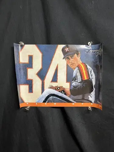 NOLAN RYAN JERSEY RETIREMENT POSTER Sept 29 1996 HOUSTON ASTROS ASTRODOME 12x18 - Sports Memorabilia