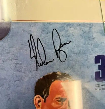 Nolan Ryan Signed HSE 1990 Poster 18x24 Auto Texas Rangers 300 Win Beckett Auth