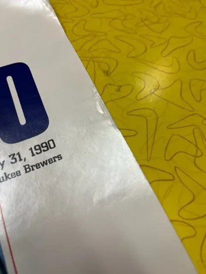 Nolan Ryan Signed HSE 1990 Poster 18x24 Auto Texas Rangers 300 Win Beckett Auth